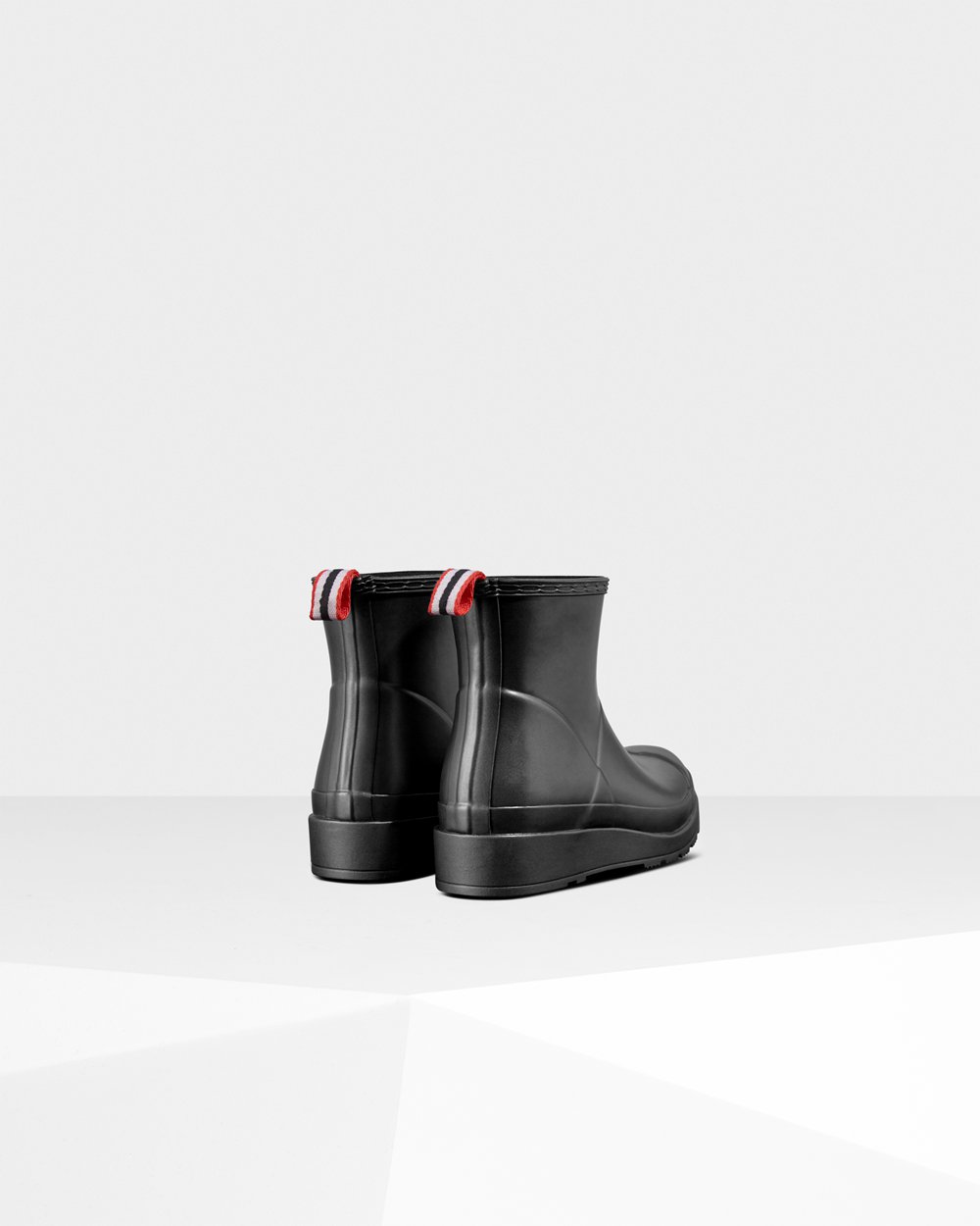 Womens Play Boots - Hunter Original Short Pearlized Rain (53UACLWRX) - Black